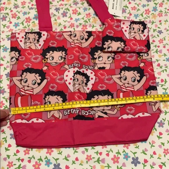Betty Boop pink tote bag w/ attached wallet NWT - Picture 7 of 8